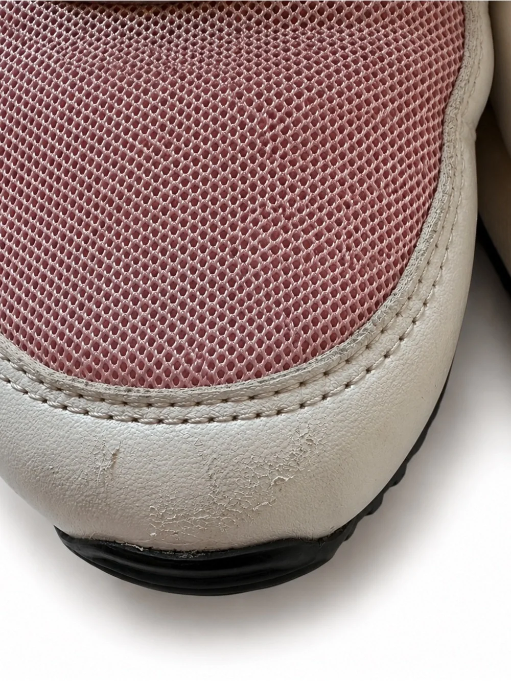 Michael Kors Women’s 7.5 Pink White Leather Mesh Lace Up Sneakers Casual Shoes